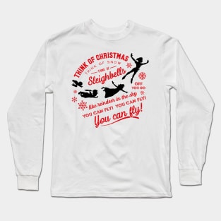 Think of Christmas - Peter Pan inspired You Can Fly Long Sleeve T-Shirt